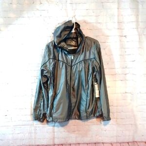 Actology Metallic Gray Hooded Jacket NWT Dillard's XL